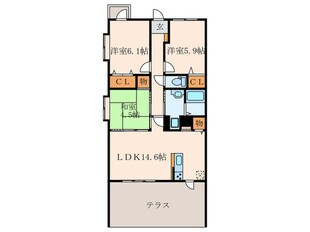 ドエルヴィラ本城の物件間取画像